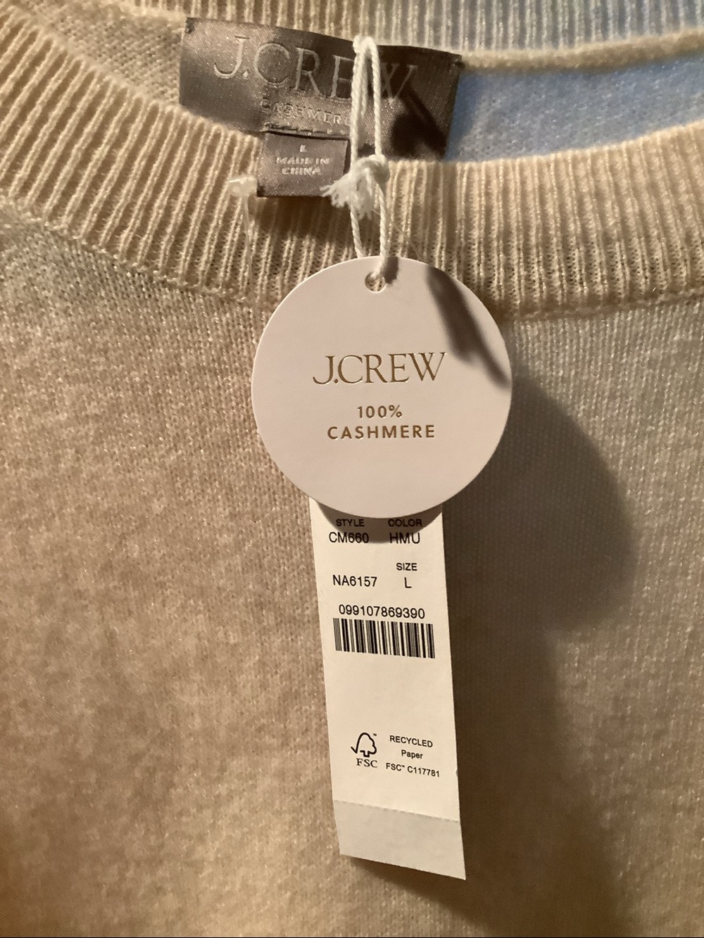 NWT J. Crew Cashmere relaxed sweater-vest L - Picture 4 of 4
